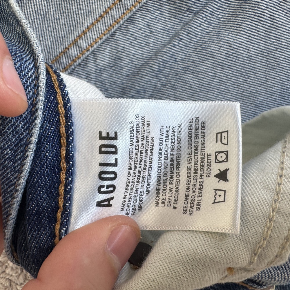 AGOLDE Lana High Rise Straight Jeans Indigo Size 29 - Picture 5 of 9